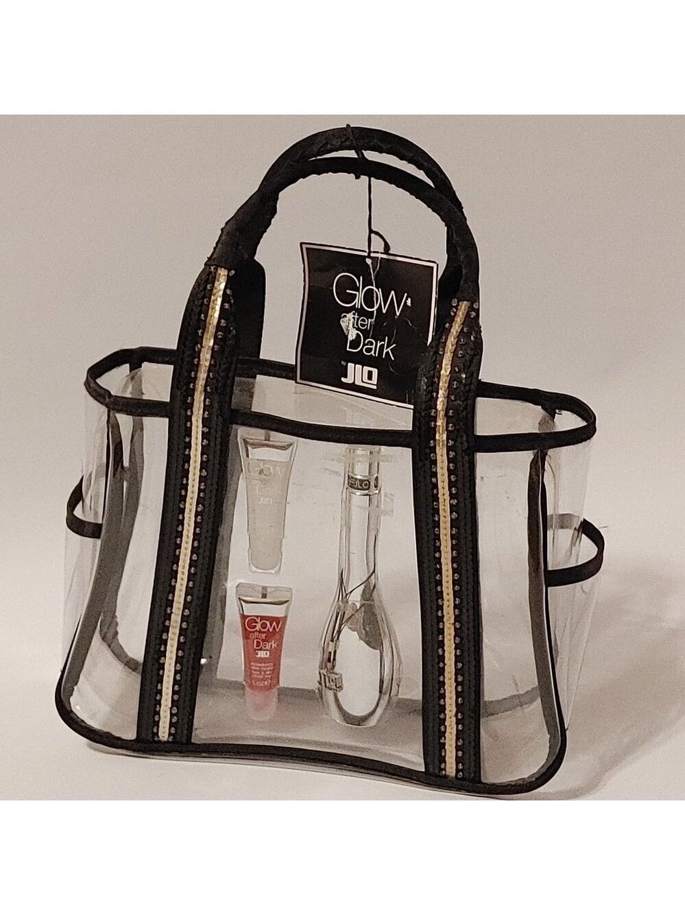 RARE JLO Glow After Dark Gift Set Fragrance with PVC Bag 50ml fragrance Lip